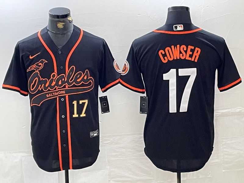 Men Baltimore Orioles #17 Cowser Black Jointly 2024 Nike MLB Jersey style 2->baltimore orioles->MLB Jersey